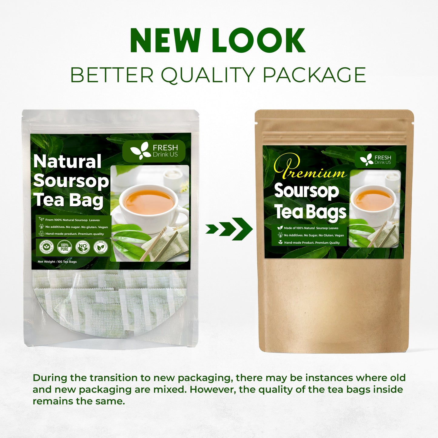 Premium Soursop Leaves Tea bags, Dried Soursop Leaves, Soursop Leaf Powder, Guanabana Leaves Tea, Hoja Guanabana Tea - Korvel