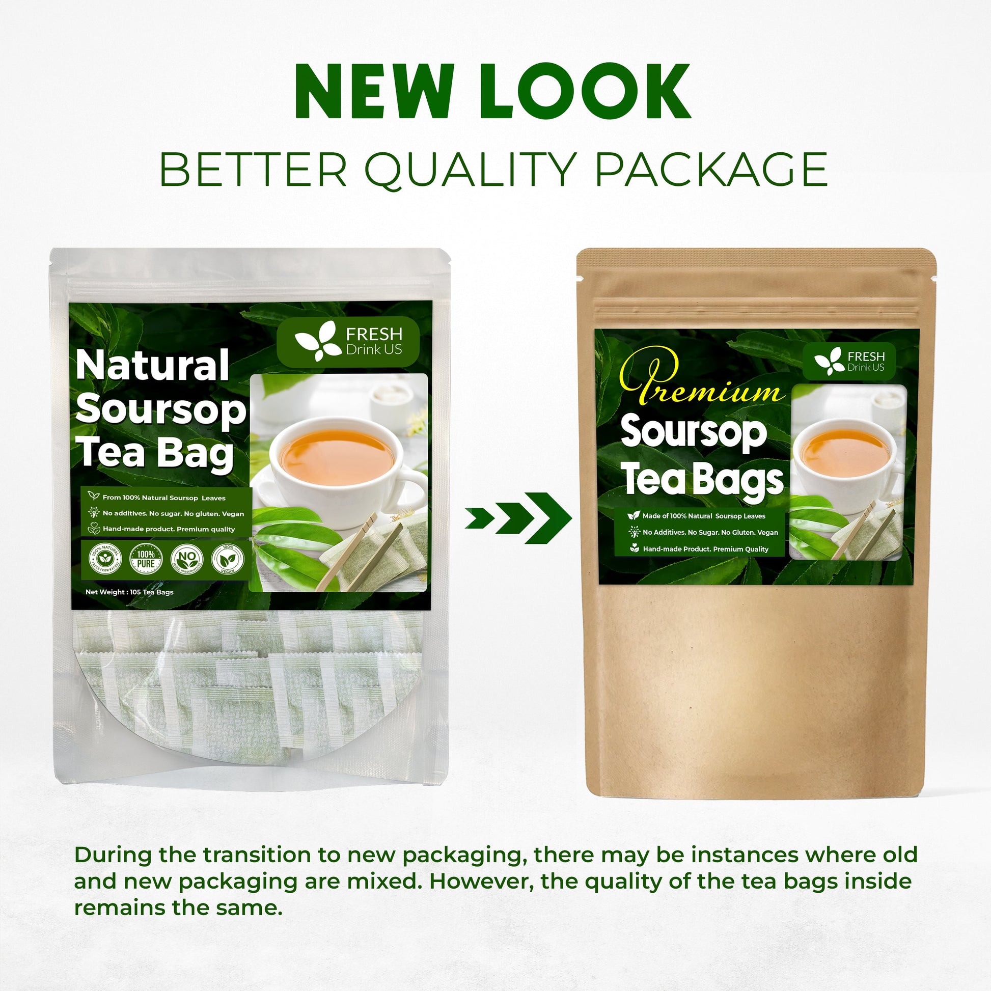 Premium Soursop Leaves Tea bags, Dried Soursop Leaves, Soursop Leaf Powder, Guanabana Leaves Tea, Hoja Guanabana Tea - Korvel