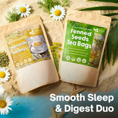 Smooth Sleep & Digest Duo - Chamomile & Fennel Herbal Tea Bags