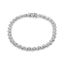 .925 Sterling Silver Diamond Spiral Wave Tennis Bracelet