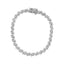 .925 Sterling Silver Diamond Spiral Wave Tennis Bracelet