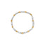 10k Two-Toned Gold Baguette-Diamond Weave Bracelet - 7"