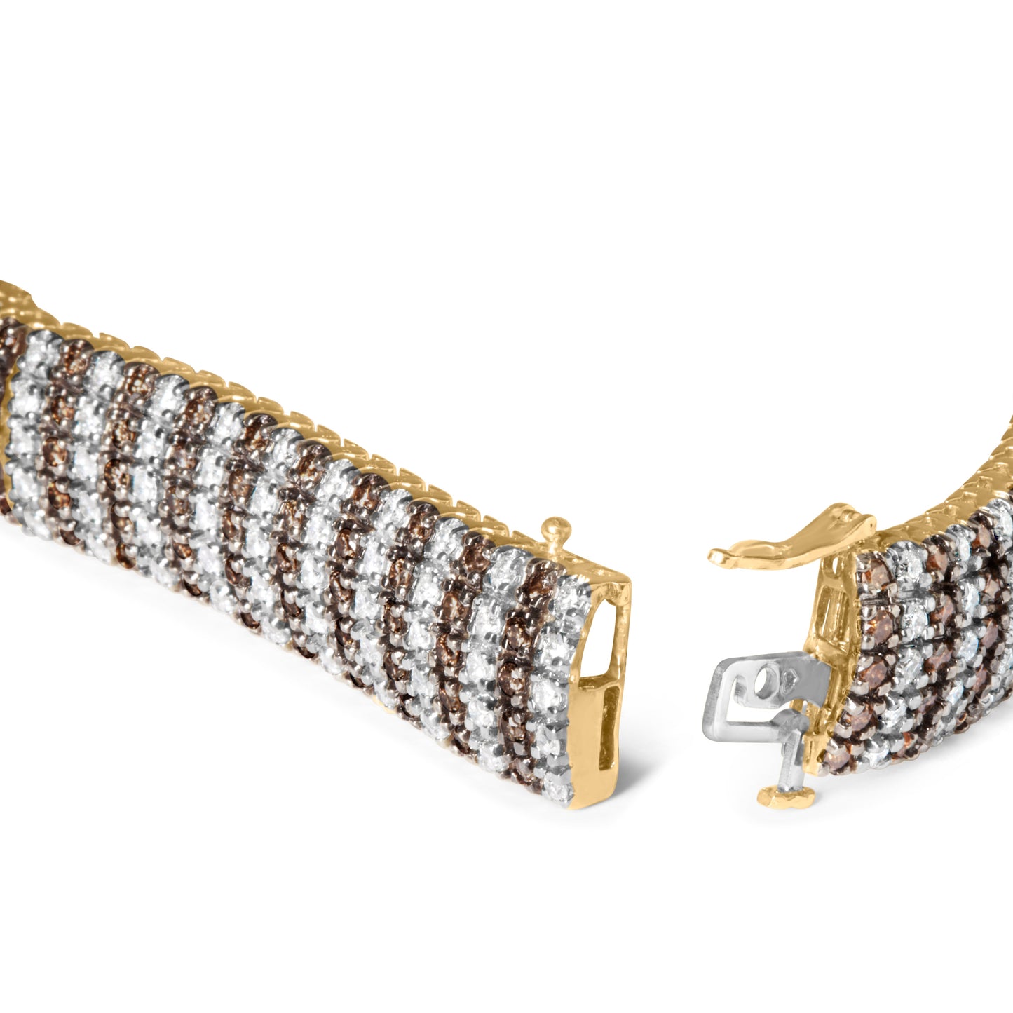 10K Yellow Gold 10-1/3 Cttw Diamond Tennis Bracelet - Size 7.25