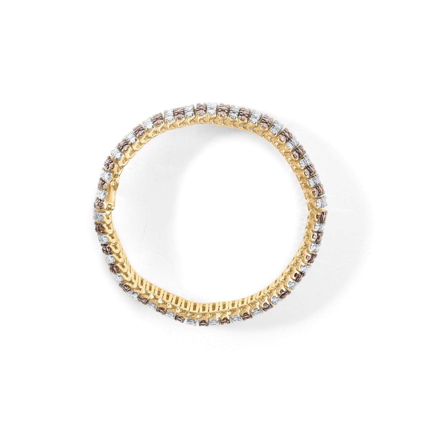10K Yellow Gold 10-1/3 Cttw Diamond Tennis Bracelet - Size 7.25