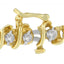 Bracelet en or jaune 14 carats avec diamants taille ronde en spirale