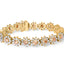 14K Yellow Gold Champagne Diamond Floral Cluster Bracelet
