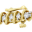 18K Yellow Gold Round Cut Diamond Spiral Link Bracelet
