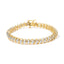 Pulsera de tenis S-Link con diamantes de corte redondo de 4.0 Cttw en oro amarillo de 18K