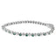 Bracelet en diamants bleus taille ronde en or blanc 14K
