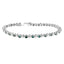 Bracelet en diamants bleus taille ronde en or blanc 14K