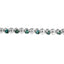 Bracelet en diamants bleus taille ronde en or blanc 14K