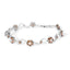 Bracelet en or blanc 10K avec diamants champagne et blancs de 4,0 Cttw - 7 pouces