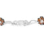 Bracelet en or blanc 10K avec diamants champagne et blancs de 4,0 Cttw - 7 pouces