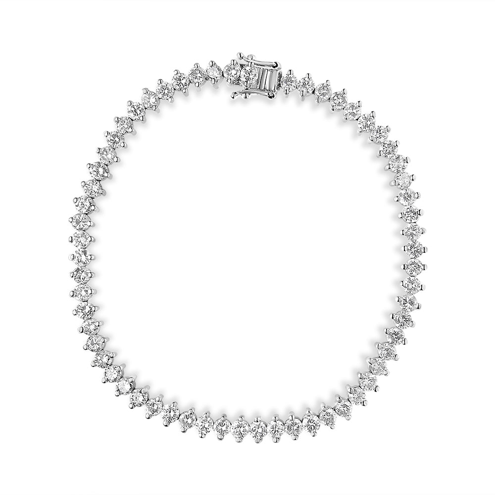 Pulsera de Tenis de Diamantes Redondos en Oro Blanco de 14K - 5 1/2 Cttw