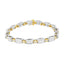 Bracelet en or bicolore 14K avec diamants en taille princesse et baguette