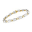 Bracelet en or bicolore 14K avec diamants en taille princesse et baguette