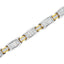 Bracelet en or bicolore 14K avec diamants en taille princesse et baguette