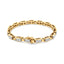 14K Yellow Gold Princess-Cut Diamond Link Tennis Bracelet - 7.25"