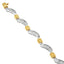 10K Two-Tone Gold Baguette Cut Diamond Spiral Bracelet