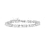 14K White Gold Princess Cut Invisible Set Diamond Bracelet - 7.25"