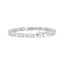 14K White Gold Princess Cut Invisible Set Diamond Bracelet - 7.25"