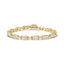Pulsera de Enlace de Amor con Diamantes de Corte Princesa en Oro Amarillo de 14K