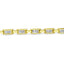 Pulsera de Enlace de Amor con Diamantes de Corte Princesa en Oro Amarillo de 14K