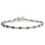 Bracelet en or blanc 14k avec diamants champagne en barrette - 7"
