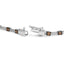 Bracelet en or blanc 14k avec diamants champagne en barrette - 7"