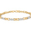 Pulsera de Diamantes X-Link de Oro Amarillo de 10k - 7.50 Pulgadas