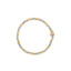 10K Two-Tone Gold Diamond 3 Stone X-Link Bracelet - 1/2 Cttw