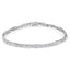 Bracelet de tennis en diamant à motif géométrique en or blanc 10K