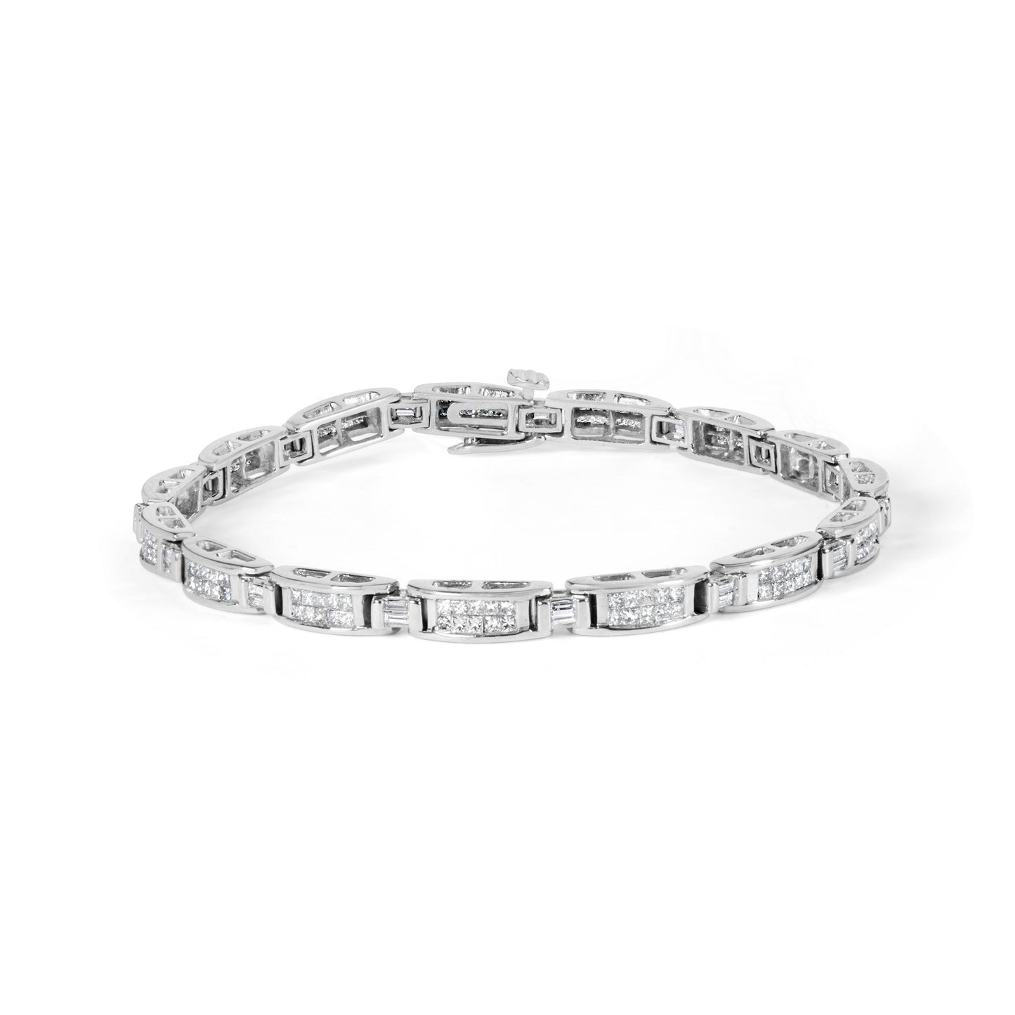 Pulsera de tenis de diamantes de oro blanco de 14K - 2.0 Cttw