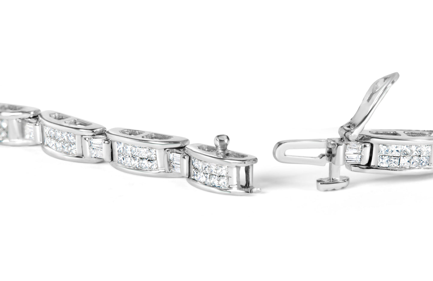 Pulsera de tenis de diamantes de oro blanco de 14K - 2.0 Cttw