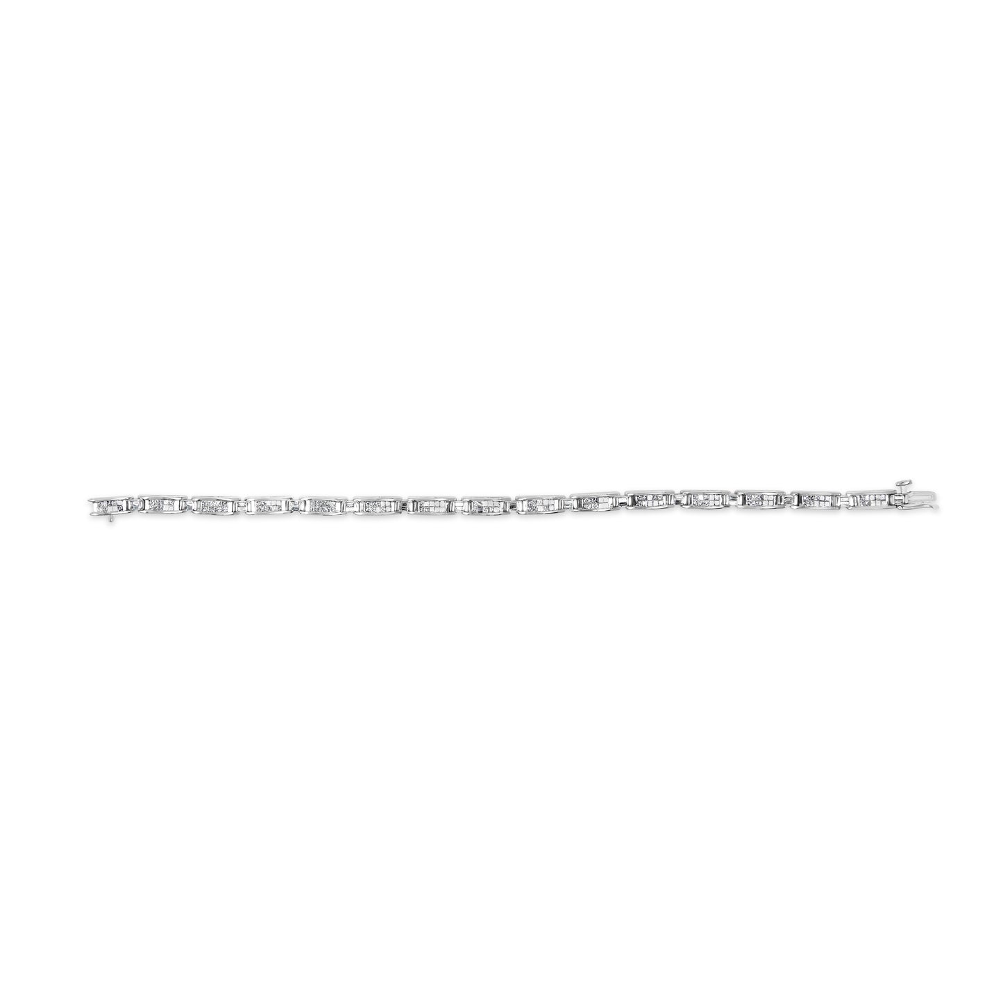 Pulsera de tenis de diamantes de oro blanco de 14K - 2.0 Cttw