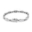 Bracelet en or blanc 14K avec diamants en barre et en maillons - 2,0 cttw