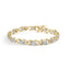 10k Yellow Gold Plated Sterling Silver Diamond Link Bracelet