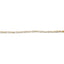Bracelet en or jaune 14K avec diamants en perles et tailles princesse et baguette
