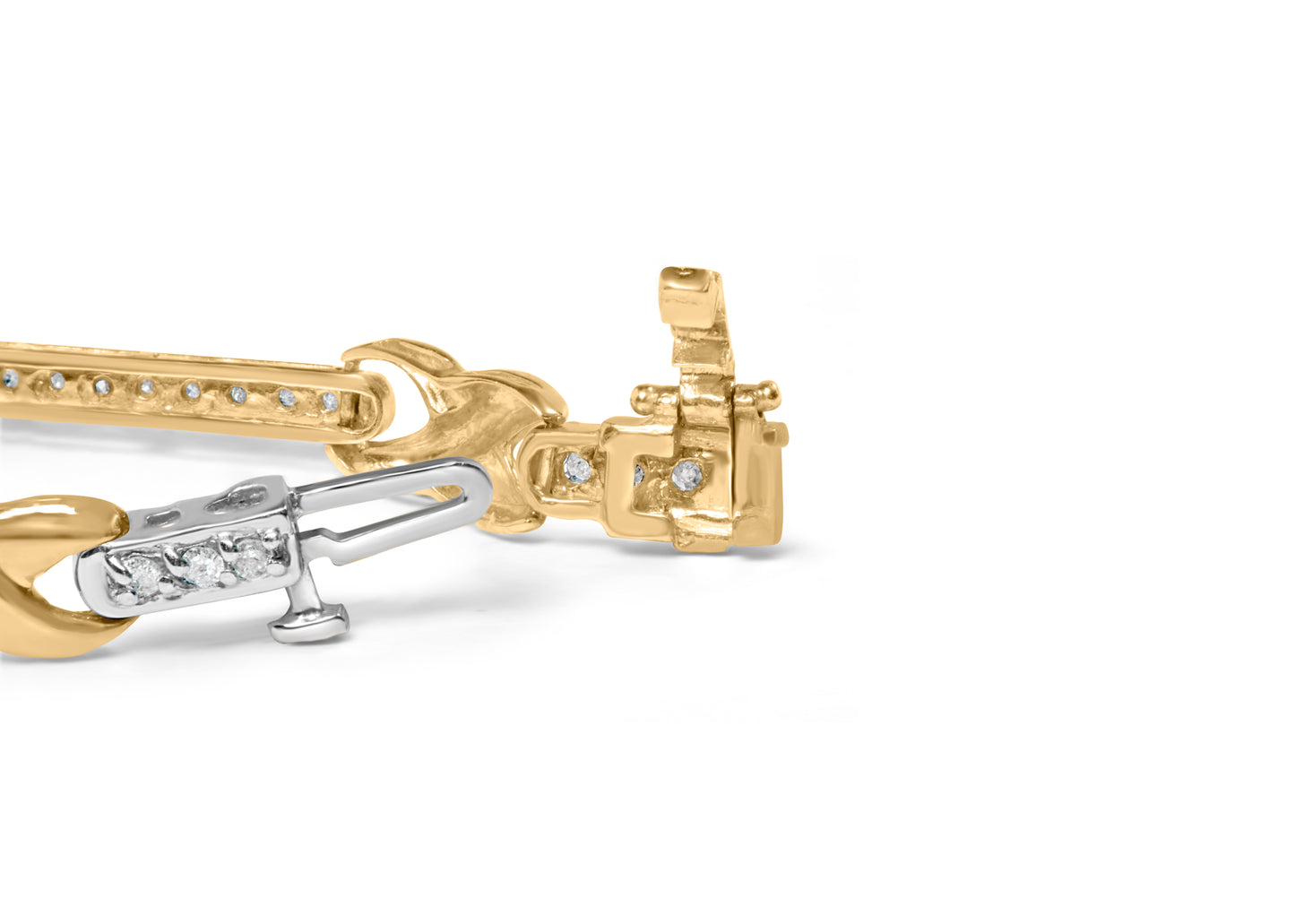 Bracelet en or jaune 10K avec diamants de 1,00 cttw