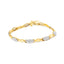 Bracelet en or jaune 10K avec diamants taille ronde de 1,00 Cttw en spirale