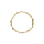 10K Yellow and White Gold Diamond Cluster Wave Link Bracelet - 7.25"