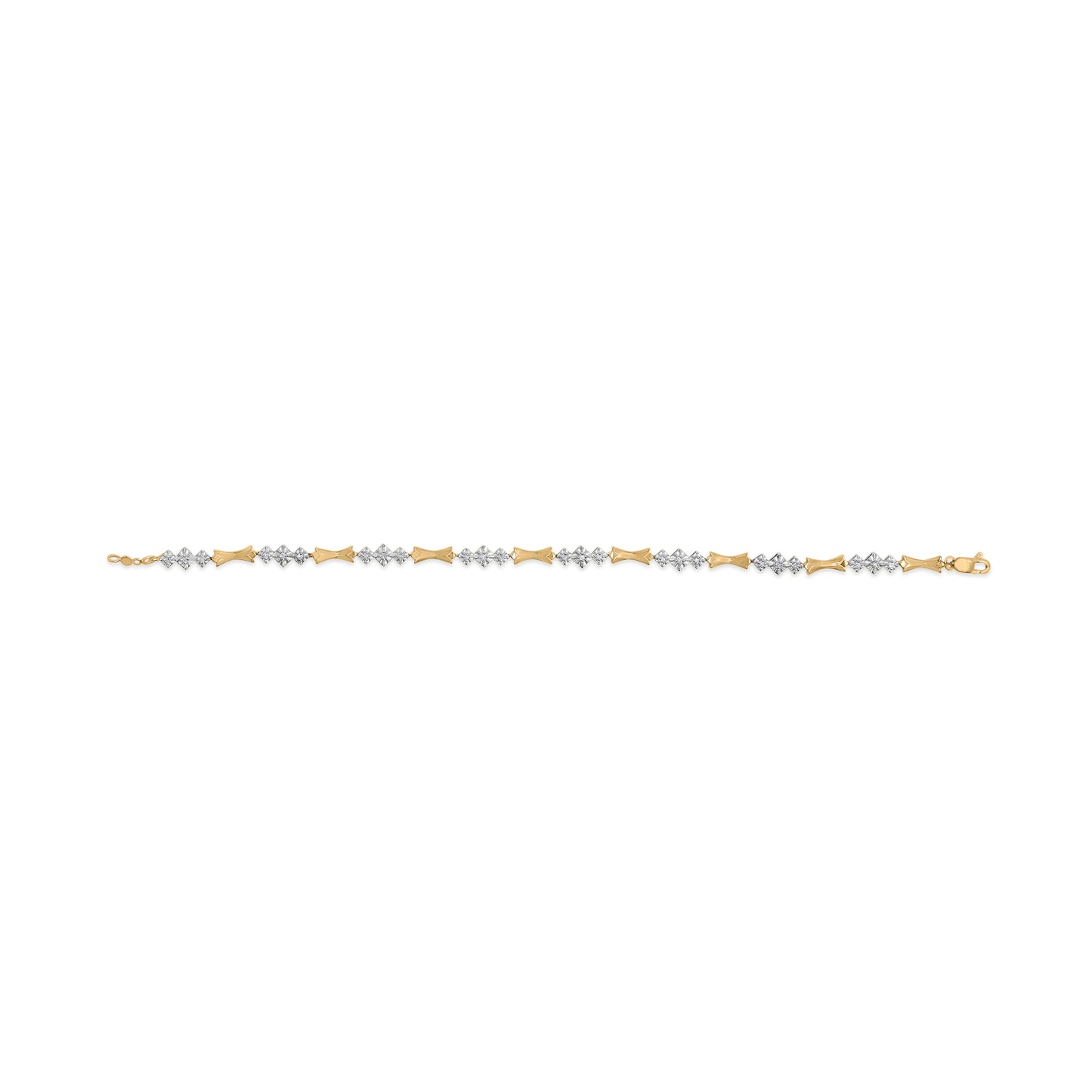 Pulsera Conjunto Milagro de Diamantes de Oro de 10k - 7.75 Pulgadas