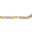 Pulsera de eslabones de diamantes de 10k de oro amarillo de 1.00 Cttw - 7.25 pulgadas