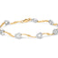 Bracelet S-Link en Or Bicolore 10k avec Diamants en Forme de Cœur - 1/3 Cttw