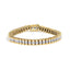 14K Yellow Gold Princess Cut Quad Invisible Set Tennis Bracelet - 3.0 Cttw