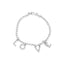 Pulsera de encanto de amor de diamantes de oro blanco de 10k - 7"