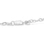 Pulsera de encanto de amor de diamantes de oro blanco de 10k - 7"