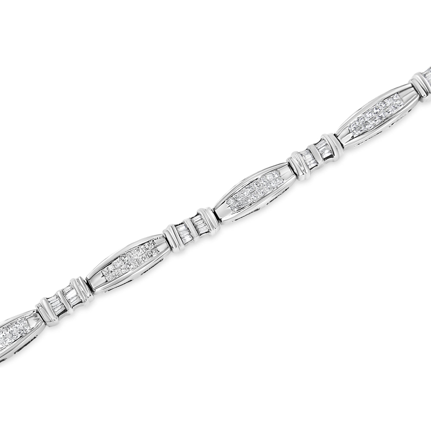 Bracelet en or blanc 14K avec diamants - 2,0 cttw