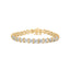 Pulsera de Clúster de Diamantes de Plata Esterlina Baño de Oro de 10K