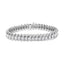 Bracelet de tennis en diamant taille princesse en or blanc 14K